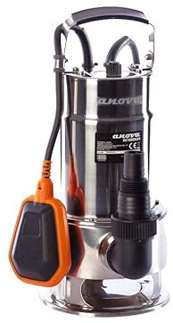 BOMBA ELÉCTRICA SUMERGIBLE 1000W ACERO INOXIDABLE - AGUAS SUCIAS