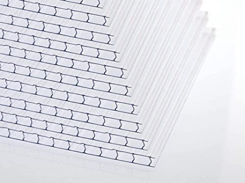 Löffert® Ersatzplatten Gewächshaus | 800g/m² Polycarbonat | Stegplatten | 4mm - 6mm - 8mm - 10mm | alle Standardgrößen & Zuschnitt auf Wunschmaß (4mm | 10 Stück | 1500 x 605mm)
