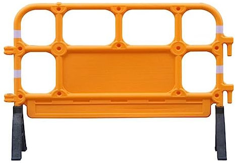 Expandierbares Mobiles Sicherheitsschild Barrikade, 3ft Hohe Mobile Leitplanke Aus Kunststoff Mobiler Bauzaun Für Kommunen Warnschutzzaun Anti-Kollision Im Straßenverkehr (Farbe : Yellow-90x135cm, G