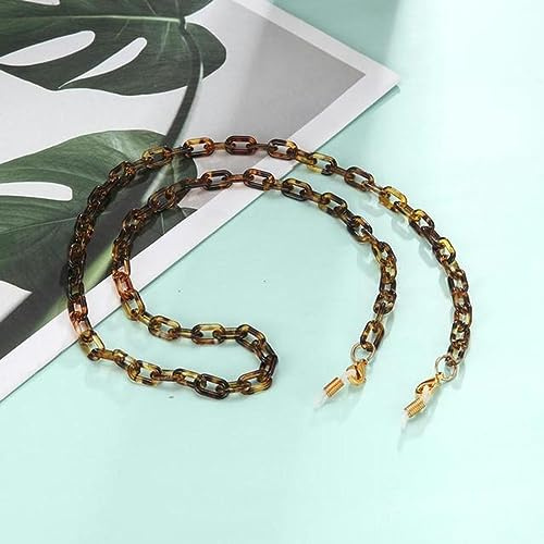QQLADY Chaîne léopard pour Lunettes Femmes Hommes Acrylique Lunettes de Soleil chaînes lanière Lecture Lunettes Cordon Cou Masque Sangle Corde