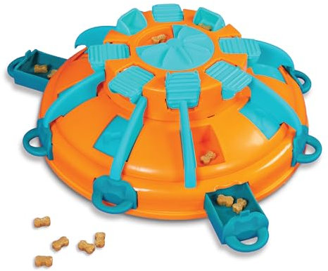 Outward Hound by Nina Ottosson Tower of Treats Level 4 Expert Hundeleckerli-Puzzle zur Beschäftigung, Orange