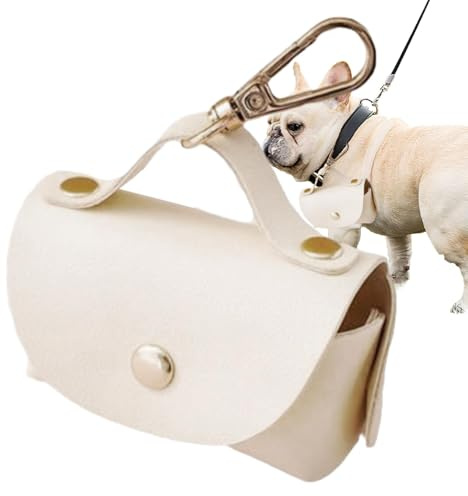 Supporto per borse per cani - Dispenser per sacchetti per cani faecel porta borse riutilizzabili in PU | Piacevole per toccare le feci per luoghi pittoreschi, a casa, comunità, parco,