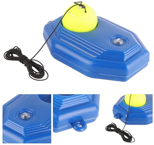 Jiawu Entraîneur de Dos de Balle de Tennis, Valve de Base en Plastique de qualité pour Ajout de Poids d'eau de Sable, Support Stable, Siège de Balle Concave, Anneau Latéral sans de Sélection, de