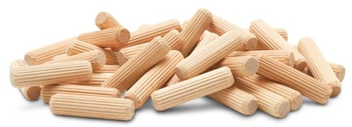Wooden Dowel Pins 3/8 x 1-1/2 Inch, Pack of 250 Fluted Dowel Joints for Woodworking, Furniture and Crafts, by Woodpeckers