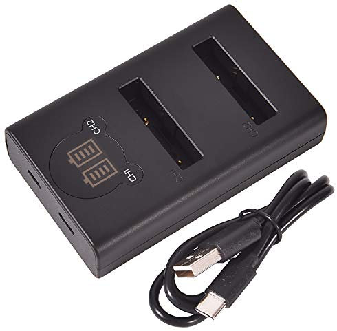 DSTE Dual USB Charger with LCD Display Compatible for EN-EL5 and Nikon Coolpix P510, P520, P530, P5100, P6000, S10, P3, P4, P80, P90, P100, P500 Camera