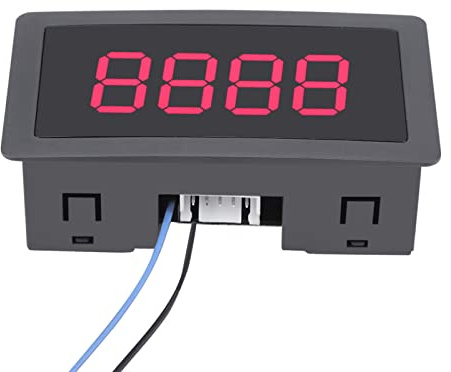 Digital Räknare, 4-siffrig LED Display 0-9999, DC 8-24V, Röd, med Kabelkontroller, 8x4x2.5 cm
