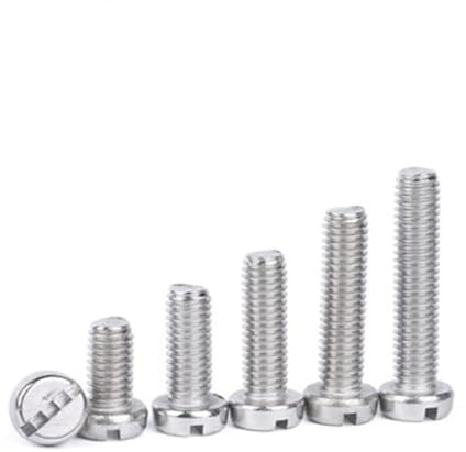 10/50pcs m1 m1.2 m1.4 M1.6 M2 M2.5 M3 M4 M5 M6 304 Stainless Steel DIN84 Slotted Cap Head Slot Column Round Cheese Head Screw - (Size: M1.6 50pcs, Length: 3mm)