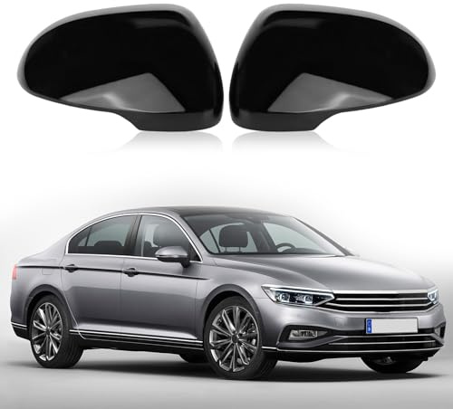 1 Paar Spiegelkappen, Türaußenspiegelkappe, Rückspiegelkappe, Seitenspiegelabdeckungen, passend für Passat B8 2016-2019 (schwarz)