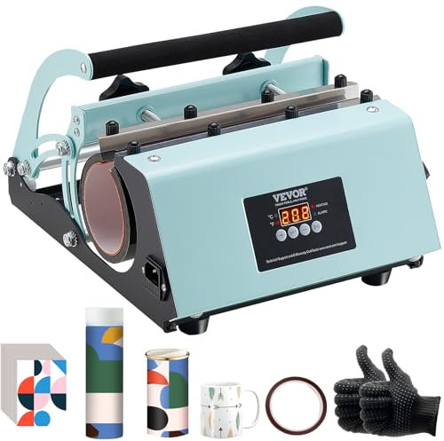 VEVOR Presse à Chaud pour Tasses, Vert, 75-87 mm