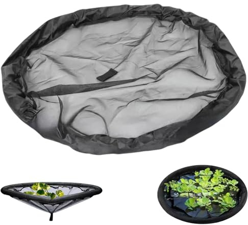 Schwimmender Pflanzenschutz, Schwimmende Pflanzinsel Teich mit Feinmaschiges Netz, Schwimminsel Teich mit Pflanzen, Pflanzinsel Teich Schwimmend für Gartenteich & Fischteich (Ø 60 cm)