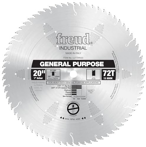 Freud lu71 m014 (42 dientes ATB hoja de sierra de uso general con 2,54 cm Arbor, LU72M020