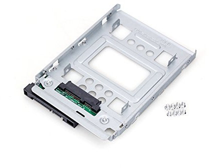 2 Stück RGBs 2,5 SSD auf 3,5 SATA Festplatte HDD Adapter Caddy Tray Käfig Hot Swap Plug Konverter Halterung Kompatibel mit Allen die 3,5 SATA/SAS Festplatte Caddie Tabletts für HP Dell IBM