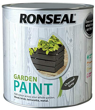 DIY & Tools Rainproof Exterior Outdoor Wood Shed Metal Brick Garden Paint - 2.5 Litre (Charcoal Grey)