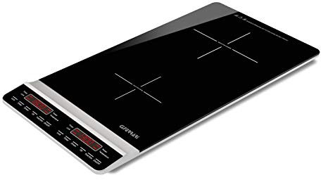 G3 Ferrari G10139 Dinamiko Deep Piastra ad Induzione Doppio Verticale, Design Slim 50cm, Timer 3 ore, 3100 W, Vetro, Regolazione potenza, Comandi Soft-touch