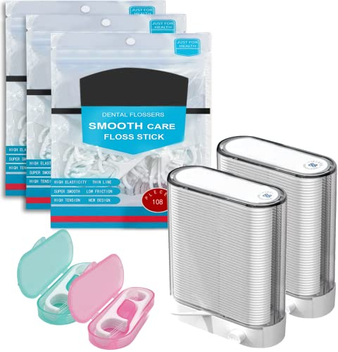 Dental Floss Holder Pop-up Floss Box Automatic Tooth Picks Flossers Dispenser Portable Tooth Picks Flosser Box and Flossers for Adults Floss Pick Holder,with Refill and Travel Case
