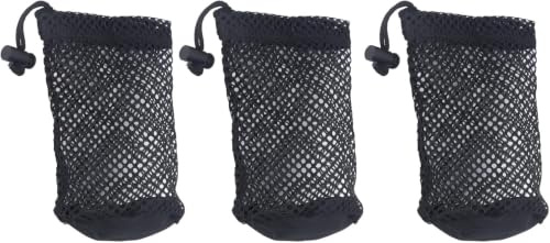 Lot de 3 Sacs de en, Nylon, Noir, Bonnes Caractéristiques, Sac de Balle de en Filet, Organisateur D'accessoires Utilitaires pour 12 à 16 Balles.