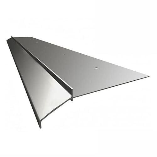 Renoplast® Perfil de aluminio para aleros K10 200cm Gris | Acabado de terrazas balcone | Suelos de resina | Sistemas de drenaje de agua Perfil angular | Protección anticorrosión Perfiles para balcones