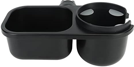 Cryfokt 2-in-1-Universal-Kinderwagentablett mit Getränkehalter, Kinderwagen-Getränkehalter, Snack-Tablett mit Flexiblen Silikon-Clips, 360° Drehbarer Kinderwagen-Snackfänger