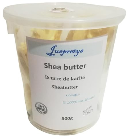 JUSPRETYS Beurre de karité 1kg non raffiné, pur et naturel - pur à 100%…Nourrissant et hyper Hydratant
