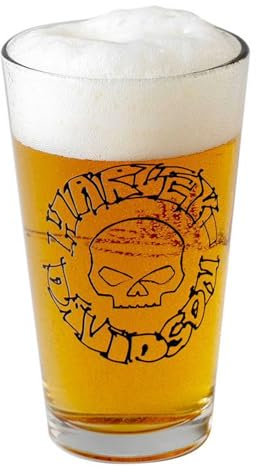 Harley-Davidson 3D Willie G Skull Sketch - Vaso de pinta gráfico digital, 473 ml