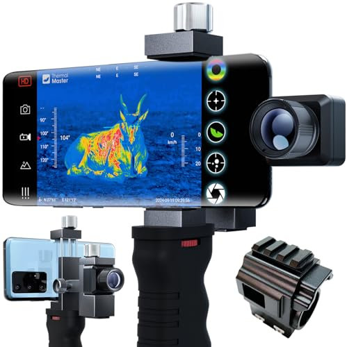 Thermal Monocular for Hunting T2 Pro Night Vision Thermal Scope Detect Deer at 1579 Yards Thermal Camera for Outdoor 15x Zoom 13mm Lens and Tactical Handle, Android Version