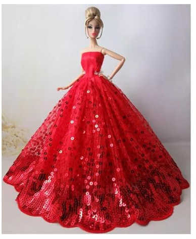 Codulu Robe de poupée pour poupée américaine de 29,2 cm, jupe de princesse queue de poisson pour fille, robe de soirée, robe de mariage, tenues pour poupée BJD 1/6 avec jouets pour enfants - 1 pièce -