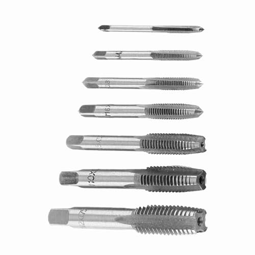 Tornillo de Acero de Cojinete Juego para Cortar Roscas Nuevas en Madera, Plástico, Aluminio M3-M12