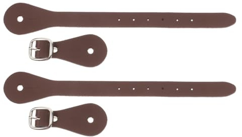 BCOATH Adjustable Riding Belts 2 Pack Western Style Straps for Men and Women Pu Leather Cowboy Spur Straps for Equestrian Training and Outdoor Use