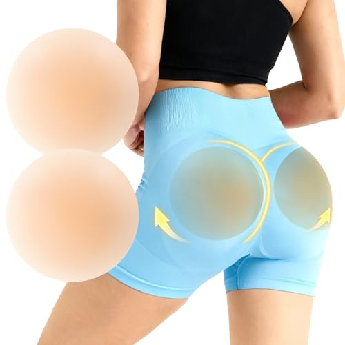 viiotu Silicone Butt Pads Adhesive - Reusable Non-Slip Hip Bum Pads for Women, Lift Enhance Buttocks, Invisible Double Sizes (UK, Alpha, L, Regular, Regular, Tan)