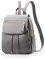 NICOLE&DORIS Mode Frauen Rucksack Mini Rucksack Kunstleder Leder Damen Rucksack Umhängetasche Geldbörsen Mädchen Rucksack Grau