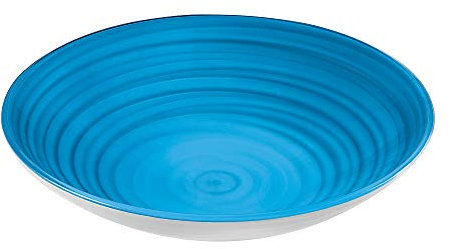 Guzzini - Twist, Centrotavola/Fruttiera in Materiale Riciclato - Celeste Chiaro, Ø 37 X h8,5 cm | 4600 cc - 10870048