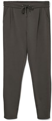 Vero Moda VMEVA MW Loose String Coated Pnt GA Noos, Pantaloni di Stoffa Donna, Peat,