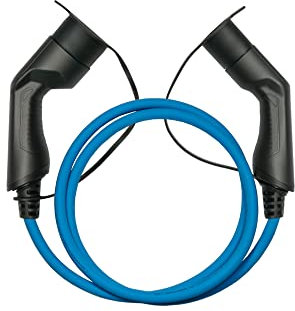 Kabelmeister Typ 2 Ladekabel | 5m - blau | 11 kW - für Elektro- und Hybridfahrzeuge - 16A | 3-Phasig | Mode 3 - geeignet für PHEV, BEV & EV