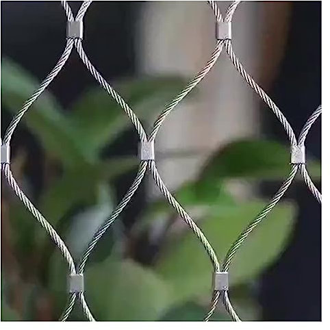 VXHCS 304 Edelstahl-Seilnetz, Flexibel Schutznetze, Langlebiges Hirschzaunnetz, Tiergeflügel-Sperren-Zaun, Gartenspielplatz-Schutznetz (0.8x2m)