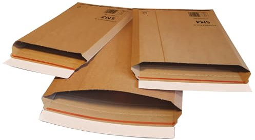 BLASETTI - 25 Buste per Spedizione SACCO PACCO in Cartone Microonda - Formato: SM4 23,5x34x6 cm. 100% Riciclabili, Chiusura Adesiva e sistema di apertura facilitata. Ideali per E-Commerce