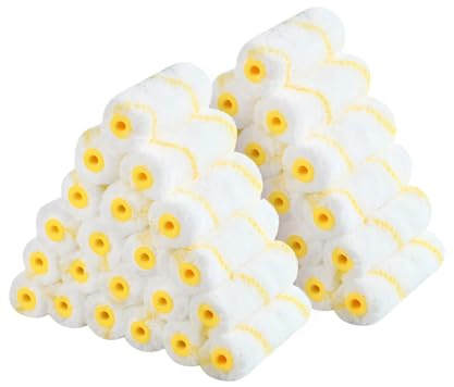 Bates- Paint Roller Covers, 48 Pack, 4-Inch Covers for Paint Roller 4 Inch Paint Roller Covers, 4 Paint Roller Covers, Covers for Paint Rollers 4 Inch, 4 Inch Rollers for Painting Small Paint Rollers