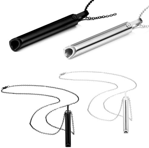 KERANEET 2 Stück Halskette Raucherentwöhnung Rauchentwöhnung Hilfsmittel Rauchfrei Hilfsmittel Rauchen Aufhören Stress Relief Kette für Herren Damen Meditation Atmen Entspannung