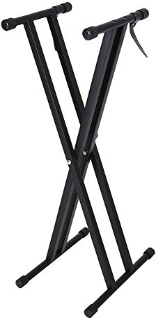 Keyboard Stand Adjustable Height Organ Stand Strong Iron Construction Piano Stand Anti-Slip Rubber Feet Keyboard Piano Stand Use in Practice or Performances