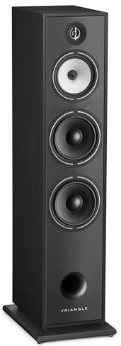 Triangle - BOREA BR10 Hi-Fi Floorstanding Speakers - Power handling 200W - Efficiency 92 dB/W/m - 21cm drivers - Versatile Music and Home Cinema - 245 x 1110 x 380 mm (Black, Piece)