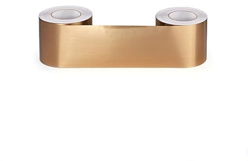 RexXuviant Bordi per carta da parati autoadesivi spazzolato dorato da parati decorativo per Utilizzato per camere da letto,soggiorni,servizi igienici, bagni,Bordo dello sfondo 5cm X 500cm