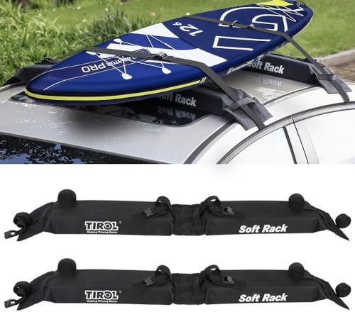 ZKSJFU Dachträger für Seat MII Ibiza Leon Arona Ateca Tarraco Alhambra, Universal Dachgepäckträger - Dachträger Ohne Reling Weiche Gepäckträger, Mit Verstellbaren Und Stabilen Zurrgurten