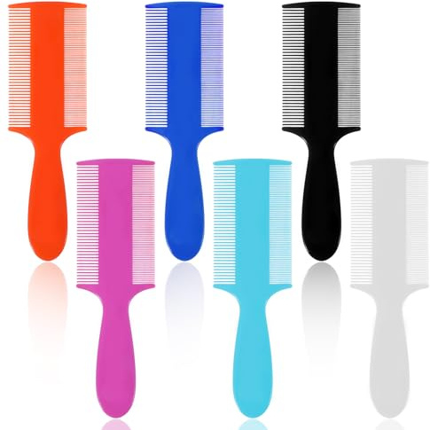 Ymapinc 6Pcs Lice Brush Comb with Long Handle, Double Sided Fine Tooth Flea Dandruff Removal Comb for Dog Cat Kittens Scalp, Puppy Lice Combs for Adults Grooming