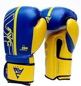 Boxing Gloves for Men & Women – Sparring Training Gloves for Punch Bag, Muay Thai, MMA & Kickboxing – Maya Hide Leather Heavy Bag Gloves with Wrist Support (10oz 12oz 14oz 16oz) (Yellow Black, 16OZ)