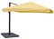 Mendler Ampelschirm HWC-A96, Gastronomie, 3x3m (Ø4,24m) Polyester Alu/Stahl 23kg Flap mit Ständer - creme