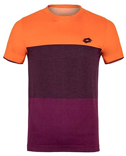 Lotto Top Ten Tee SML Herren, red orange/Grape Win (M)