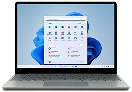 Microsoft Surface Laptop Go 2, 12,45 Zoll Laptop (Intel Core i5, 8GB RAM, 128GB SSD, Win 11 Home) Salbei