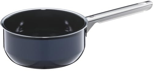 WMF Fusiontec Inspire Stielkasserolle, 16 cm ohne Deckel, kleiner Topf 1,3l, Kochtopf klein, Nudeltopf, Milchtopf Induktion, High-Tech Keramik, kratzfest, unbeschichtet, dunkelblau, Made in Germany
