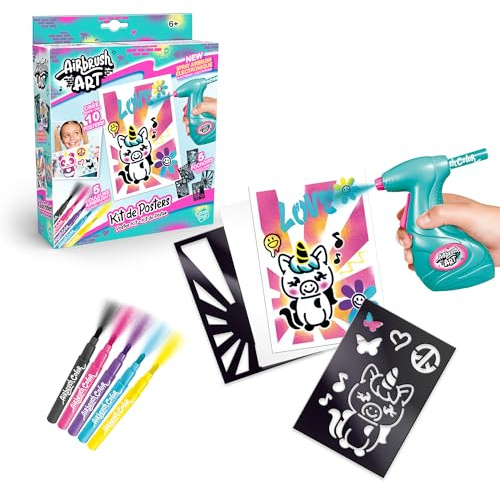 Canal Toys Airbrush Art Kawaii Poster Kit – Electronic Airbrush Craft Set