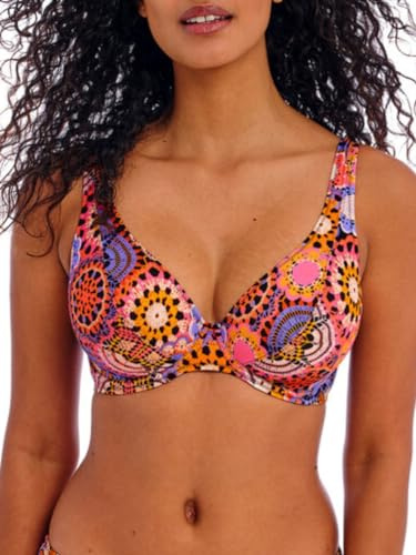Freya Parte de arriba de bikini Santiago Nights de alto ápice con aros para mujer, Multi, 32H
