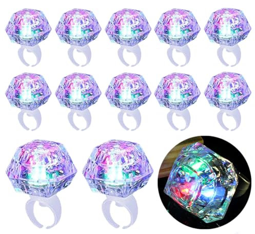 Piucrty Party Mitgebsel Leuchtende Ringe 13Pcs für Bauchladen Junggesellinnenabschied Frauen Festival Gadget Jga Bachelor Party Accessoires Kindergeburtstag Beschäftigung Kinder Hochzeit